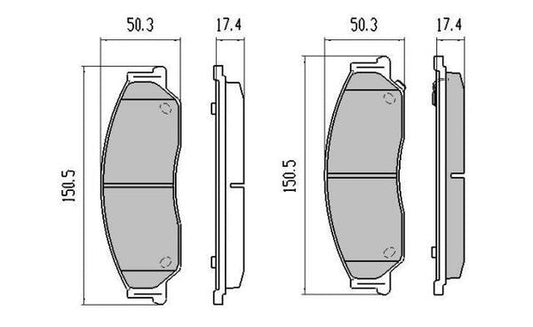 FRONT DISC BRAKE PADS - TOYOTA CAMRY ACV3#,ACV40 02- DB1474 E 108302