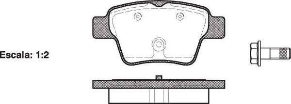 Remsa REAR DISC BRAKE PADS - CITROEN PEUGEOT RENAULT 207 , 307 00-