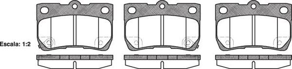 Remsa REAR DISC BRAKE PADS - TOYOTA LEXUS GS# 04-