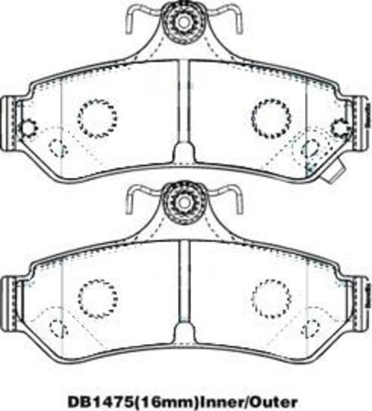Remsa REAR DISC BRAKE PADS - TOYOTA CAMRY ACV3#,4 02-11 DB1475 E