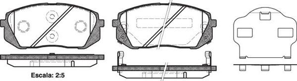 Remsa FRONT DISC BRAKE PADS - HYUNDAI IX35 I40 KIA SPORTAGE DB2174