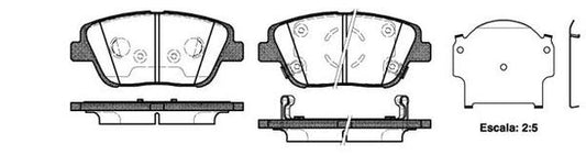 FRONT DISC BRAKE PADS - HYUNDAI SONATA 2.0 CRDi 09- 142302
