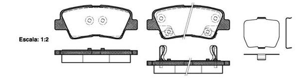 Remsa REAR DISC BRAKE PADS - KIA OPTIMA , SOUL 09- DB2088 E