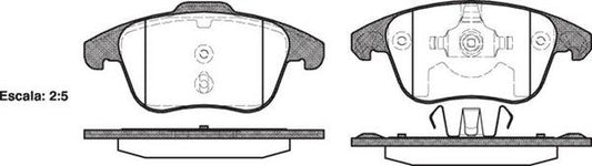 FRONT DISC BRAKE PADS - CITROEN PEUGEOT RENAULT C4 PICASSO 06- 124900