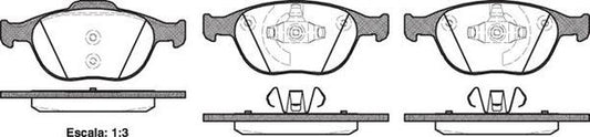 FRONT DISC BRAKE PADS - FORD FOCUS ST170 , TRANSIT 02- 098400