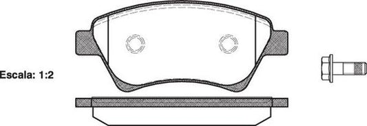 FRONT DISC BRAKE PADS - CITROEN PEUGEOT RENAULT MEGANE , SCENIC 02- 097600