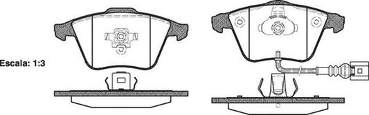 FRONT DISC BRAKE PADS - AUDI / VW A4 03-09_ 096432