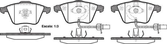 FRONT DISC BRAKE PADS - AUDI / VW A4,A6,A8 01- 096412