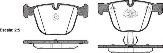 FRONT DISC BRAKE PADS - BMW SER 5 E6#,7 E6# 05-10 l=139.7mm 089200