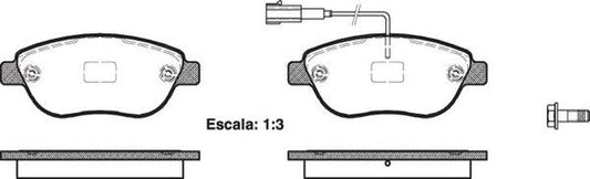 FRONT DISC BRAKE PADS - HOLDEN COMBO 12- 085911