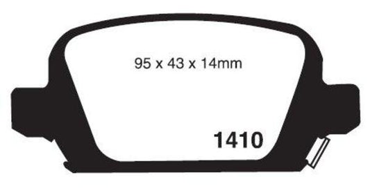 DB1472 E REAR DISC BRAKE PADS - HOLDEN BARINA 01-05 083502