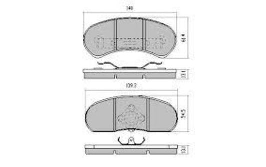 DB1046 E REAR DISC BRAKE PADS - FORD FALCON XB,XC,XD(PBR) 078130