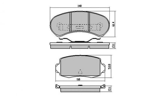 REAR DISC BRAKE PADS - FORD FALCON XE, XF 82-85 DB1078 E 078120