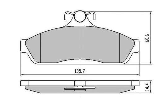 FRONT DISC BRAKE PADS - HOLDEN COMMODORE VB-VS 78-97 DB1085 E 077800