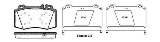 FRONT DISC BRAKE PADS - MERCEDES BENZ M CLASS 99- 076900