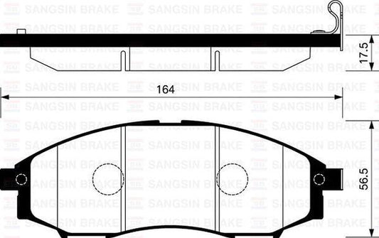 FRONT DISC BRAKE PADS - NISSAN NARVA D22 4WD 97- DB1439 E 074802