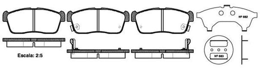 FRONT DISC BRAKE PADS SUZUKI IGNIS 00-05 DB1674 E 072402
