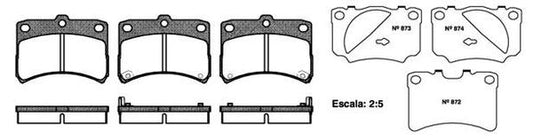 DB1413 E FRONT DISC BRAKE PADS - DAIHATSU MIRA 99- 072302