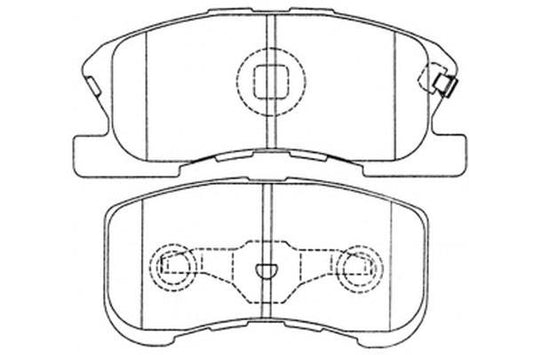 DB1380 E FRONT DISC BRAKE PADS - DAIHATSU MOVE , YRV 01-05 072002