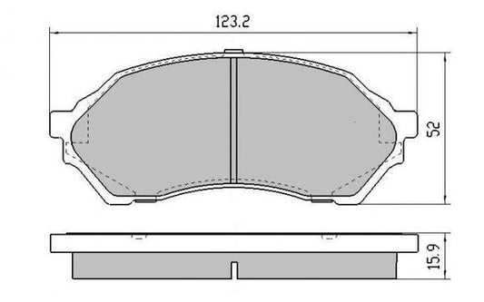 FRONT DISC BRAKE PADS - FORD / MAZDA 323 BJ 98-03 DB1358 E 069900