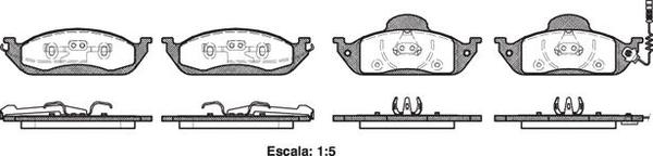 Remsa DB1406 E FRONT DISC BRAKE PADS - MERCEDES BENZ ML CLASS (BOSCH)