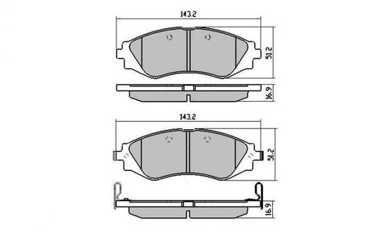 DB1347 E FRONT DISC BRAKE PADS - DAEWOO NUBIRA 97- 064500