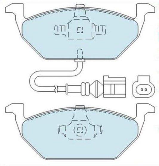 FRONT DISC BRAKE PADS - AUDI / VW A2 , A3 DB1405 E 063321