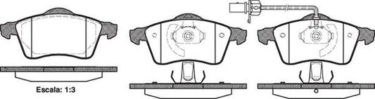 FRONT DISC BRAKE PADS - AUDI / VW TRANSPORTER T4 90- 061801