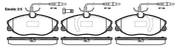 Remsa FRONT DISC BRAKE PADS - CITROEN PEUGEOT RENAULT 607 00-