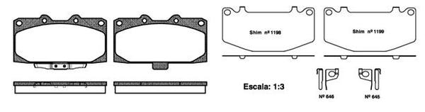 Remsa FRONT DISC BRAKE PADS - SUBARU IMPREZA F 00-01