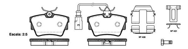 Remsa REAR DISC BRAKE PADS - VW TRANSPORTER T4 90-