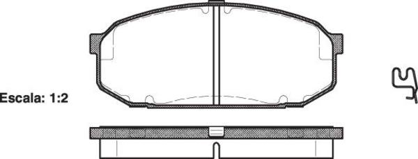 Remsa DB1287 E FRONT DISC BRAKE PADS - MAZDA LANTIS CBAEP 93-97