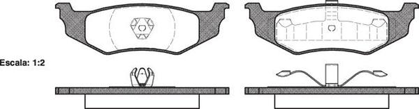 Remsa 7438 E REAR DISC BRAKE PADS - CHRYSLER NEON 92-
