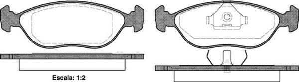 Remsa FDB897 E FRONT DISC BRAKE PADS - VOLVO 400 SER 88-89