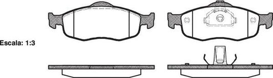 DB1299 E FRONT DISC BRAKE PADS - FORD MONDEO 95-01 043200