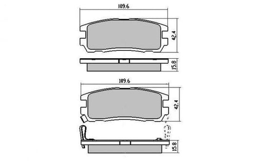 DB1280 E REAR DISC BRAKE PADS - ISUZU TROOPER 92-95 042602