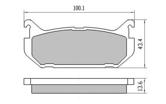 REAR DISC BRAKE PADS - MAZDA 626 GE , GF 91-02 DB1254 E 041600