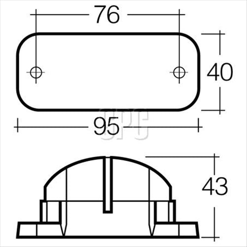 Narva NUMBER PLATE LIGHT LED 9 TO 33V WITH 2.5M LEAD