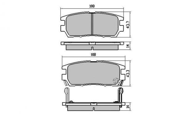 Remsa REAR DISC BRAKE PADS - MITSUBISHI PAJERO 91-00 DB1231 E