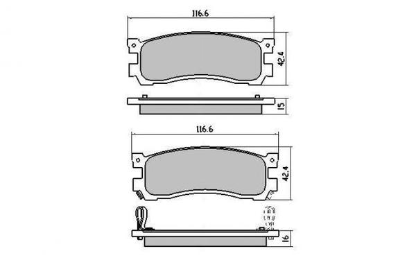 Remsa DB1222 E REAR DISC BRAKE PADS - MAZDA 929 HG 91-97