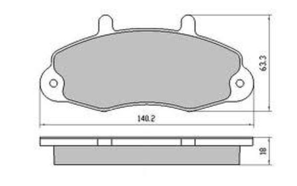 Remsa DB1340 E FRONT DISC BRAKE PADS - FORD TRANSIT (SWB) 96-01