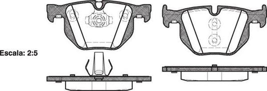 REAR DISC BRAKE PADS - BMW X5 E70,F15 X6 E71,E72 L=122 mm 038161