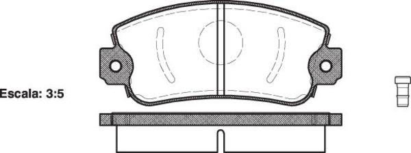 Remsa DB346 E FRONT DISC BRAKE PADS - FIAT PANDA,UNO