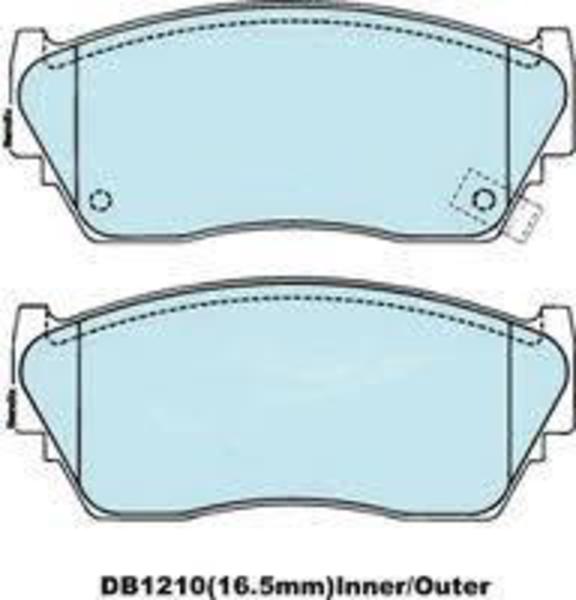 Remsa DB1210 E FRONT DISC BRAKE PADS - NISSAN SENTRA 91-94