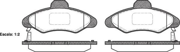 Remsa FDB1276 E FRONT DISC BRAKE PADS - FORD ESCORT 92-99