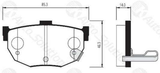 REAR DISC BRAKE PADS - NISSAN MAXIMA (AKEBONO) 89-9 DB1174 E 029412