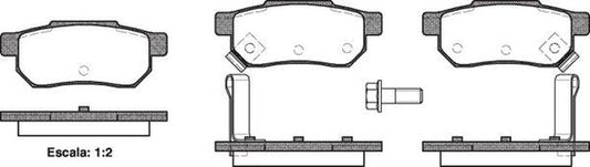 DB1195 E REAR DISC BRAKE PADS - HONDA INTEGRA DA# 86-89 023312