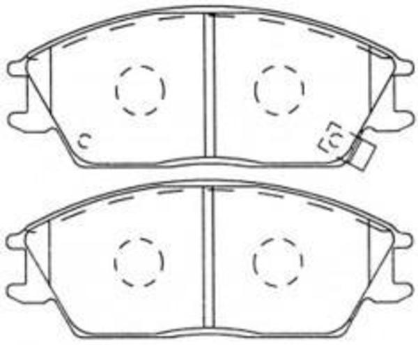 Remsa FRONT DISC BRAKE PADS - HYUNDAI EXCEL ACCENT GETZ DB1252 E