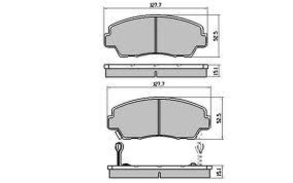 Remsa FRONT DISC BRAKE PADS - MAZDA B SERIES 85- DB409 E