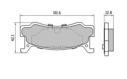 REAR DISC BRAKE PADS - FORD / MAZDA LASER/323 89-94 DB1159 E 021300